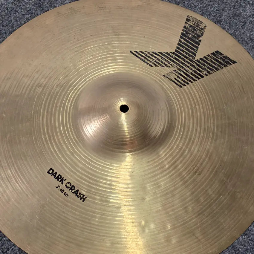 Used Zildjian K Brilliant Dark Crash Cymbal 18 - Good - Drum Center Of Portsmouth