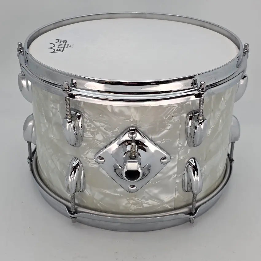 Used Vintage 70s Slingerland Rack Tom White Marine Pearl 12x8 - Good - Drum Center Of Portsmouth