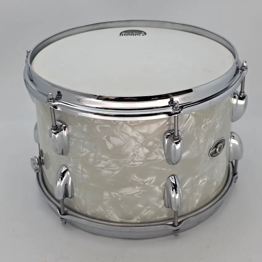 Used Vintage 70s Slingerland Rack Tom White Marine Pearl 12x8 - Good - Drum Center Of Portsmouth