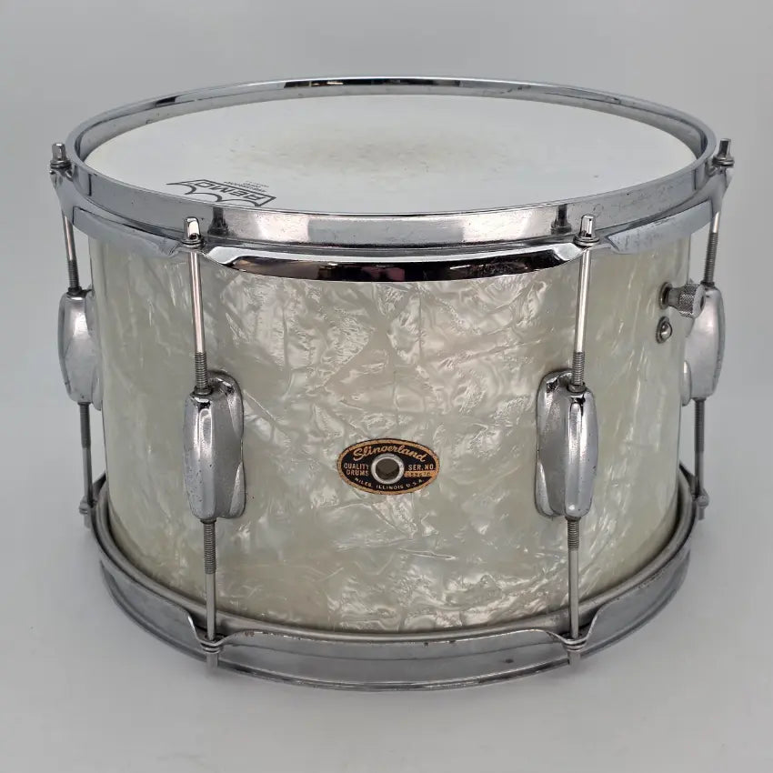 Used Vintage Slingerland Tom White Marine Pearl 12x8 - Good - Drum Center Of Portsmouth