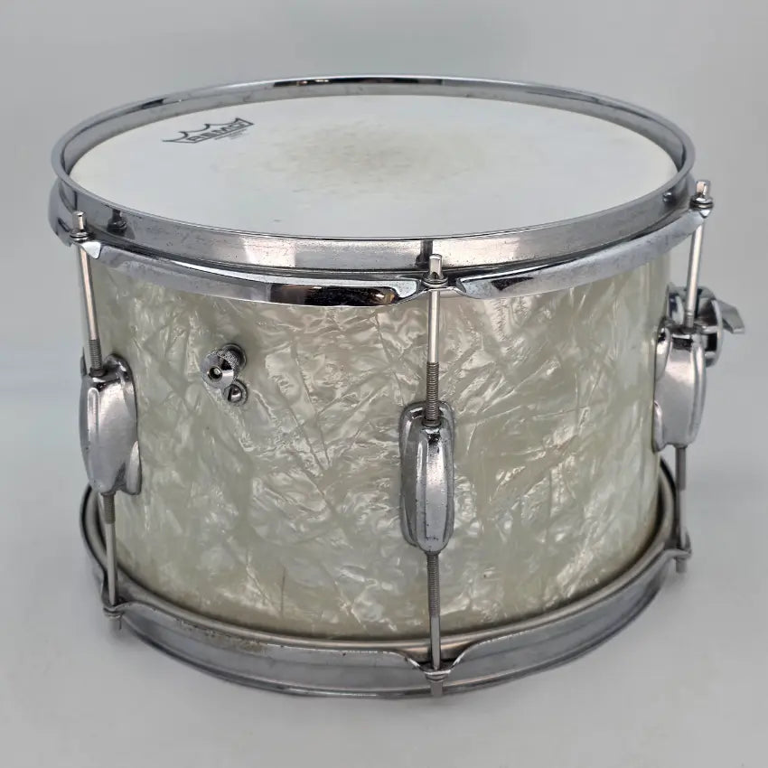 Used Vintage Slingerland Tom White Marine Pearl 12x8 - Good - Drum Center Of Portsmouth