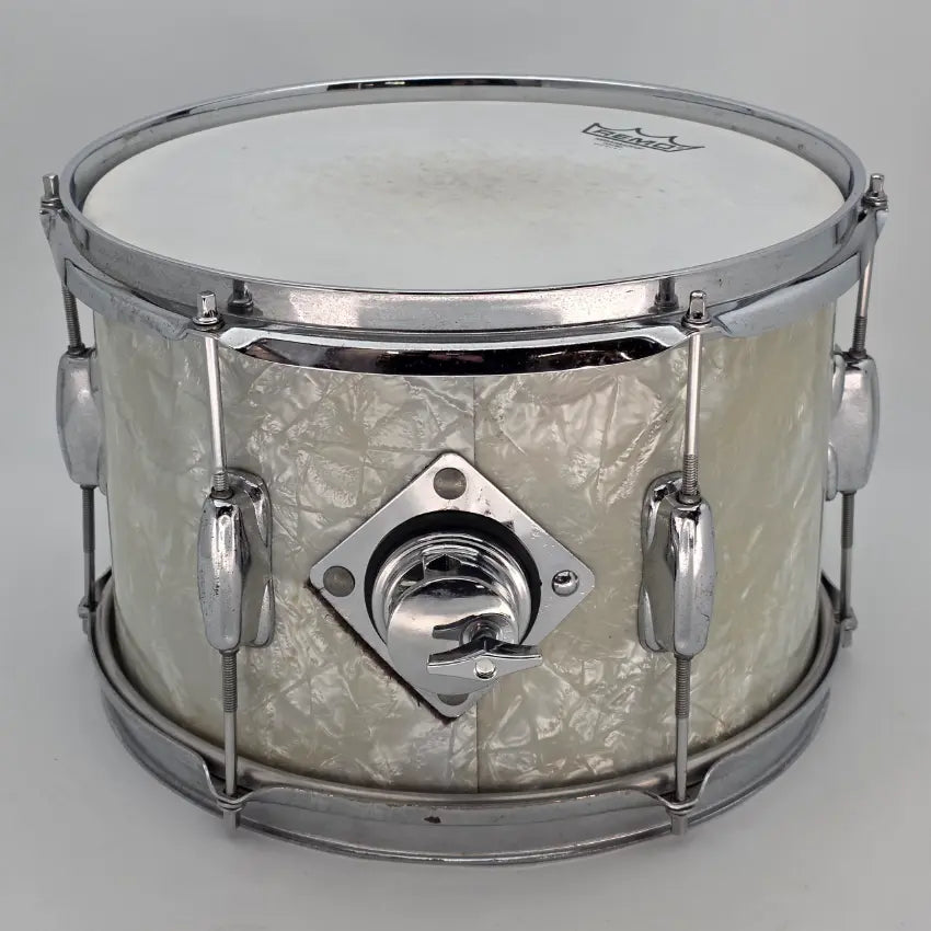 Used Vintage Slingerland Tom White Marine Pearl 12x8 - Good - Drum Center Of Portsmouth