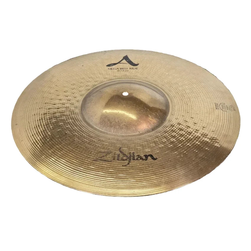 Used Zildjian A Mega Bell Ride Cymbal 21" Brilliant - Good - Drum Center Of Portsmouth