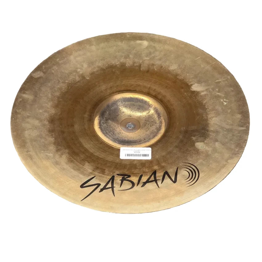Used Sabian AAX Thin Crash Cymbal 16" Brilliant - Very Good - Drum Center Of Portsmouth