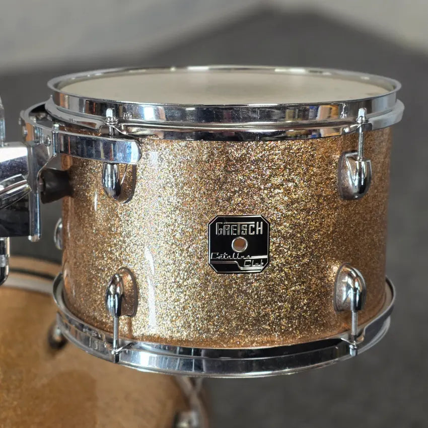 Used Gretsch Catalina Club 3pc Drum Set Champagne Sparkle - Good - Drum Center Of Portsmouth