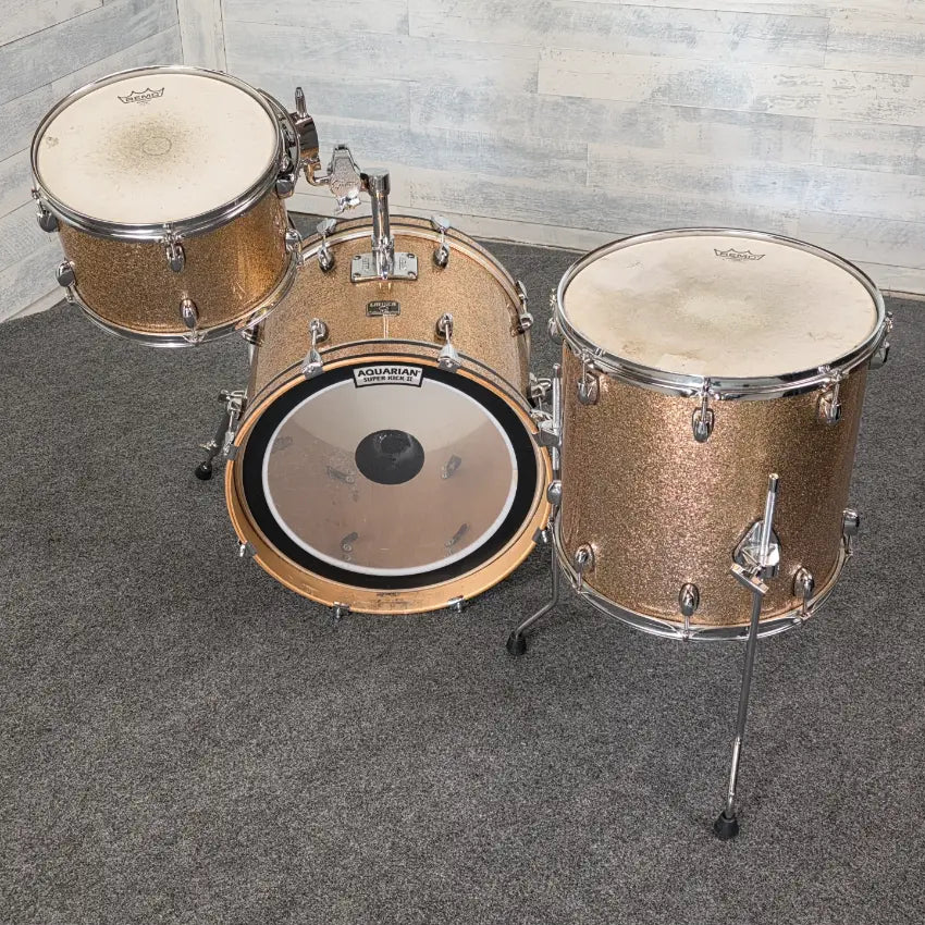 Used Gretsch Catalina Club 3pc Drum Set Champagne Sparkle - Good - Drum Center Of Portsmouth