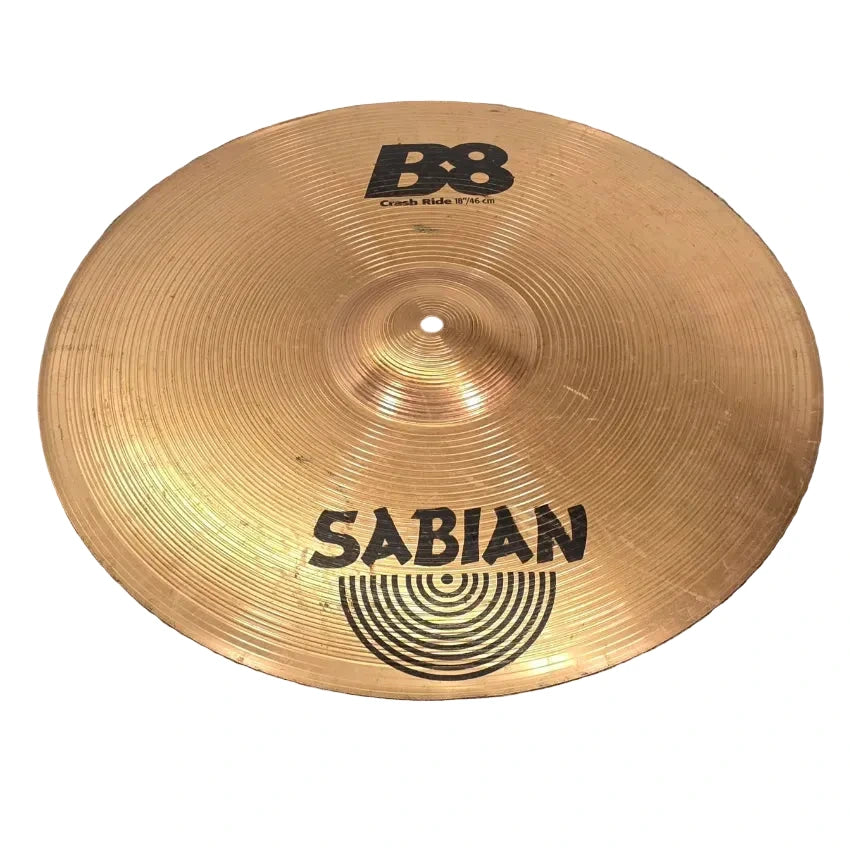 Used Sabian B8 Crash Ride Cymbal 18" - Fair - Drum Center Of Portsmouth