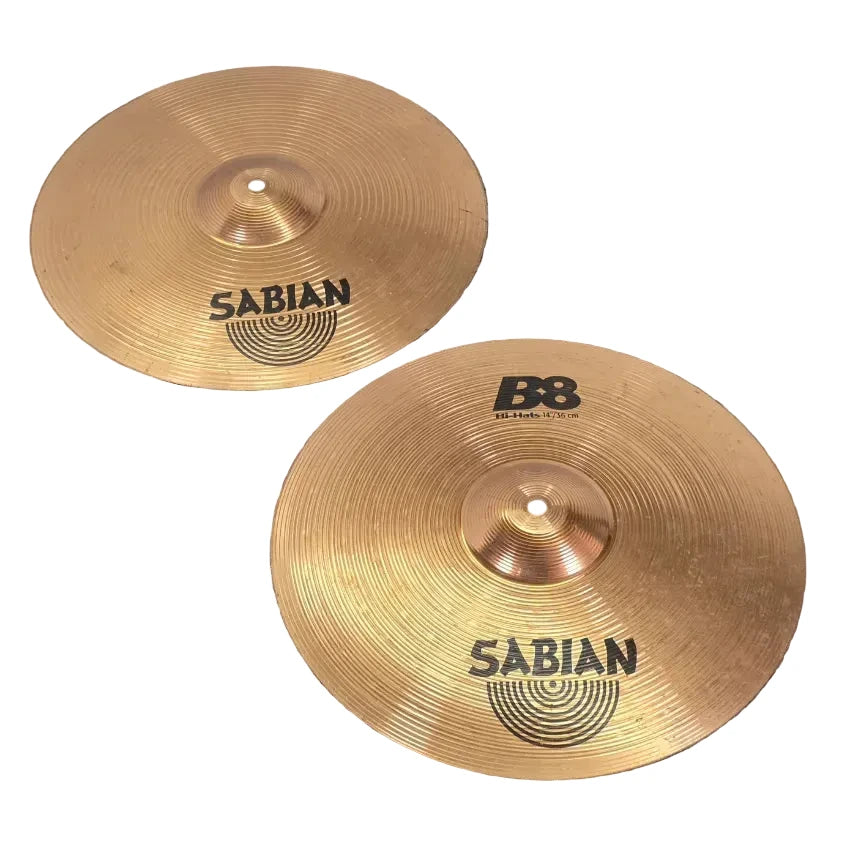 Used Sabian B8 Hi Hat Cymbals 14" - Fair - Drum Center Of Portsmouth