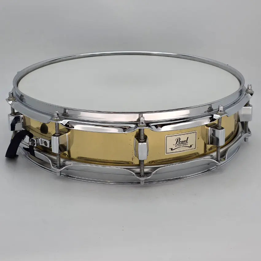 Used Pearl Brass Shell Piccolo Snare Drum 14x3.5 - Good - Drum Center Of Portsmouth