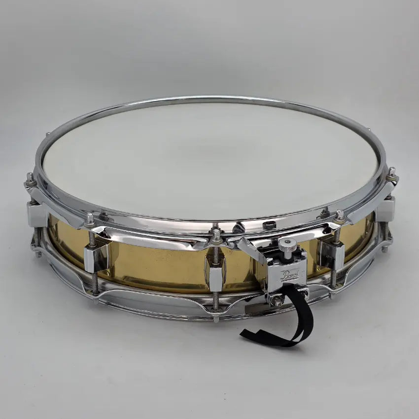 Used Pearl Brass Shell Piccolo Snare Drum 14x3.5 - Good - Drum Center Of Portsmouth