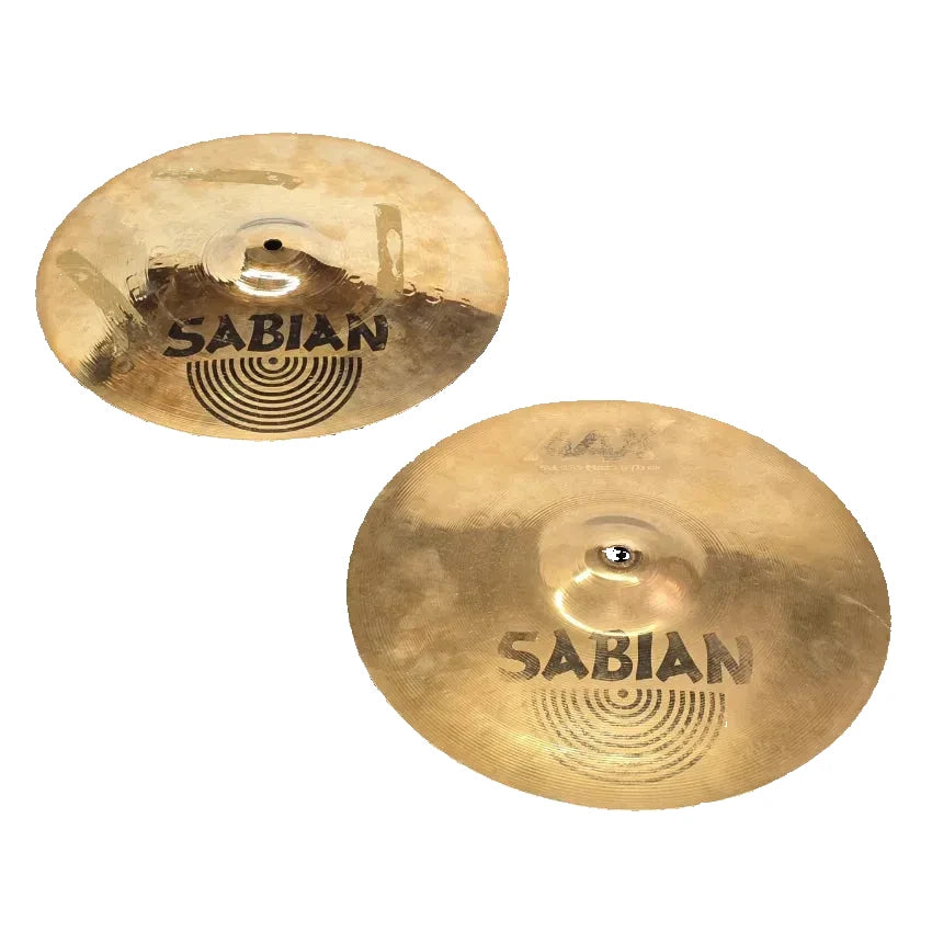 Used Sabian AAX Studio Hi Hat Cymbals 13" Brilliant - Good - Drum Center Of Portsmouth