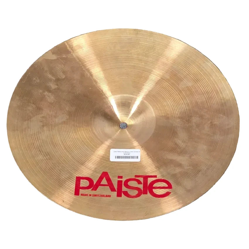 Used Paiste 2002 Medium Crash Cymbal 16" - Fair - Drum Center Of Portsmouth