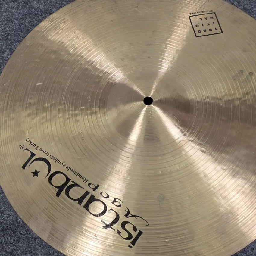 Used Istanbul Agop Traditional Medium Crash Cymbal 18 1537g - Good - Drum Center Of Portsmouth