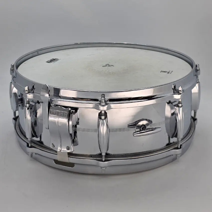 Used Vintage Gretsch 4160 COB Snare Drum 14x5 -- Early 70s Stop Sign Badge - Very Good - Drum Center Of Portsmouth