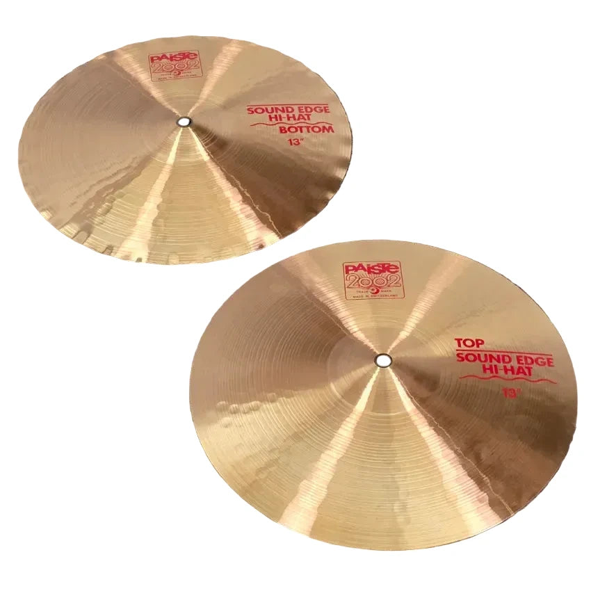 Used Paiste 2002 Sound Edge Hi Hat Cymbals 13" - Good - Drum Center Of Portsmouth