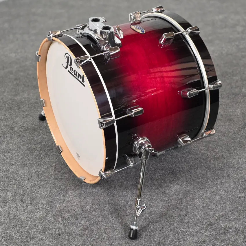 Used Pearl Decade Maple Bass Drum 18x14 Gloss Deep Redburst - Very Good - Drum Center Of Portsmouth