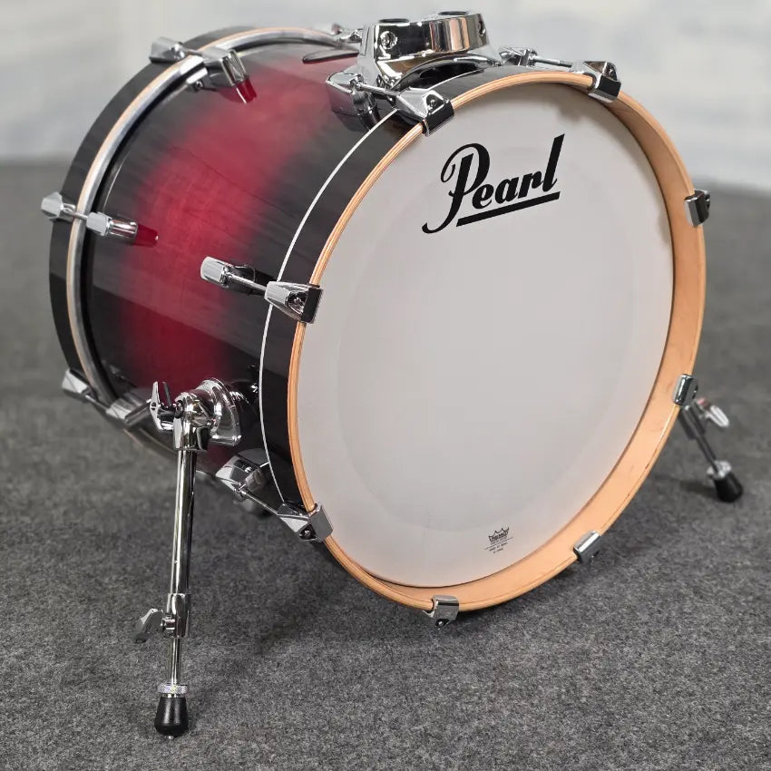 Used Pearl Decade Maple Bass Drum 18x14 Gloss Deep Redburst - Very Good - Drum Center Of Portsmouth
