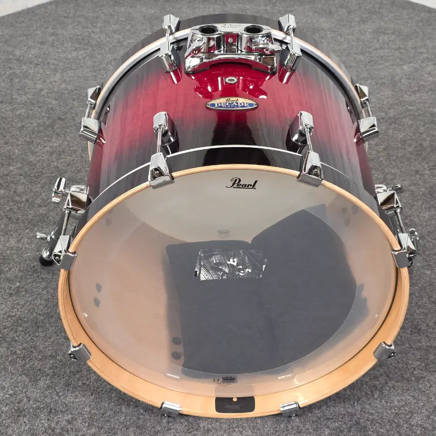 Used Pearl Decade Maple Bass Drum 18x14 Gloss Deep Redburst - Very Good - Drum Center Of Portsmouth