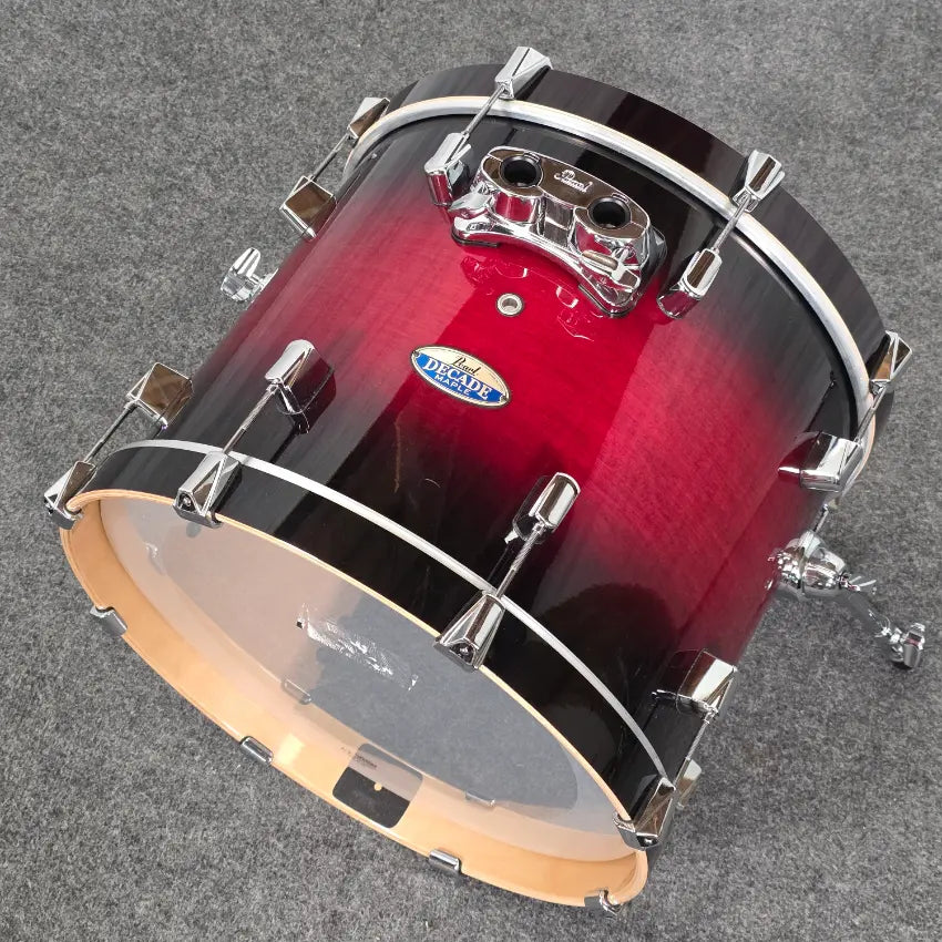 Used Pearl Decade Maple Bass Drum 18x14 Gloss Deep Redburst - Very Good - Drum Center Of Portsmouth