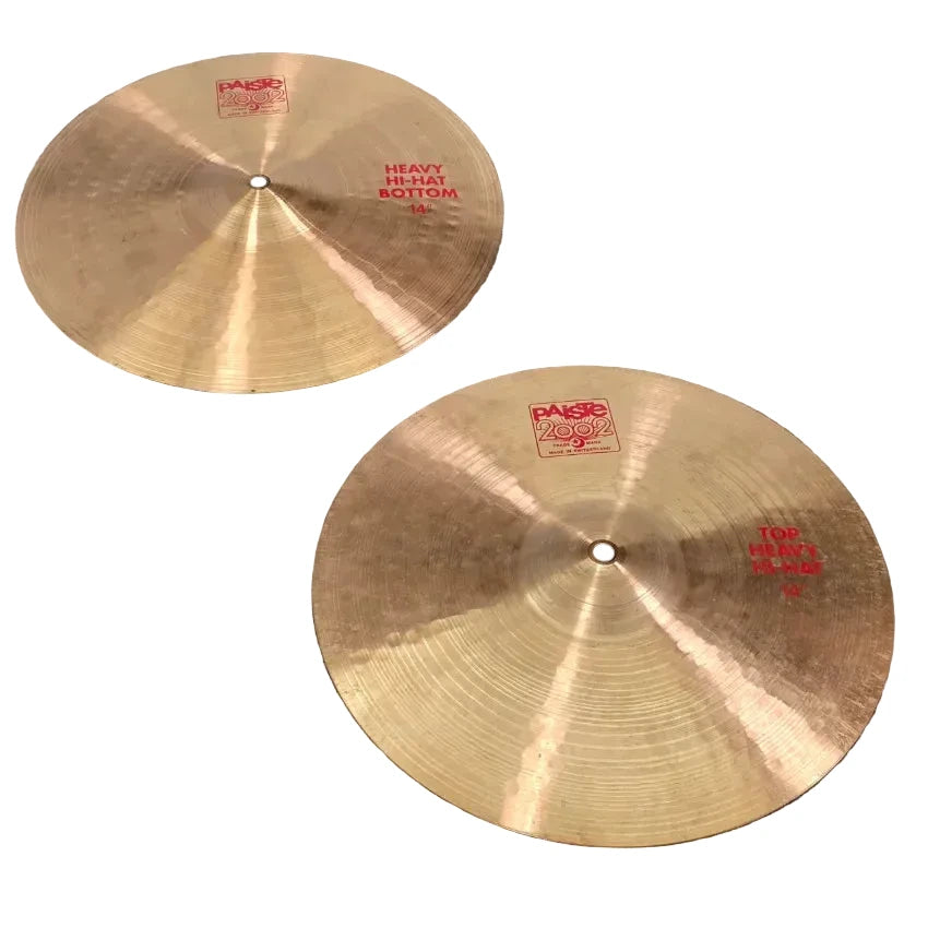 Used Paiste 2002 Heavy Hi Hat Cymbals 14" - Good - Drum Center Of Portsmouth