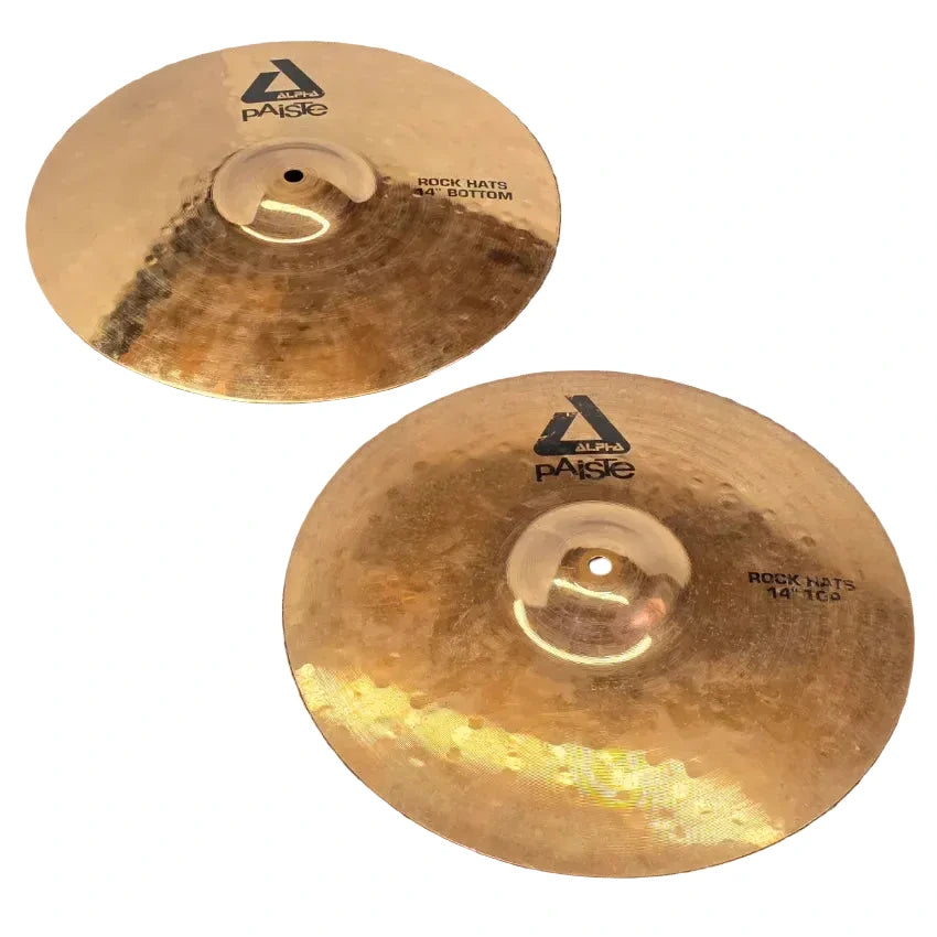 Used Paiste Alpha Rock Hi Hat Cymbals 14" - Good - Drum Center Of Portsmouth