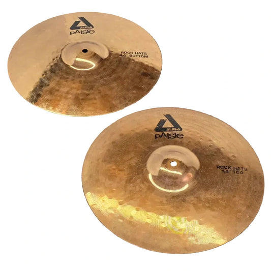 Used Paiste Alpha Rock Hi Hat Cymbals 14" - Good - Drum Center Of Portsmouth