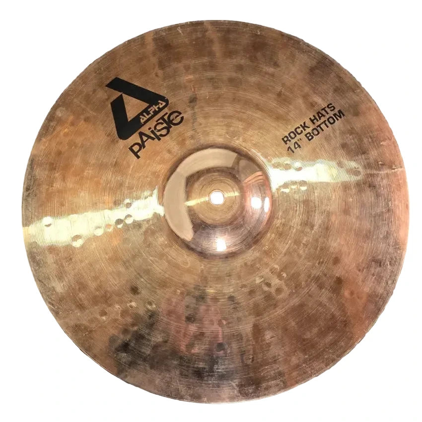 Used Paiste Alpha Rock Hi Hat Cymbals 14" - Good - Drum Center Of Portsmouth