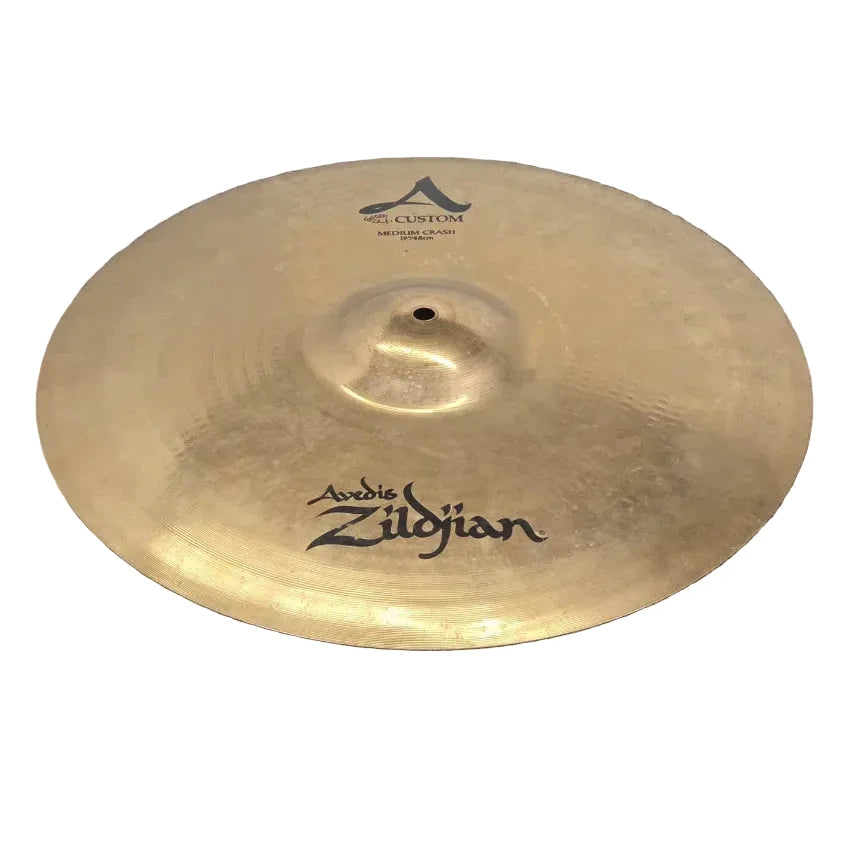 Used Zildjian A Custom Medium Crash Cymbal 19 - Very Good - Drum Center Of Portsmouth