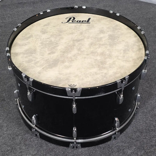Used Pearl Concert Bass Drum 28x14 Midnight Black w/Stand - Good - Drum Center Of Portsmouth