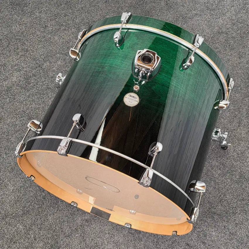 Used Mapex Meridian Birch 7pc Drum Set Black Forest Green Fade Lacquer - Very Good - Drum Center Of Portsmouth