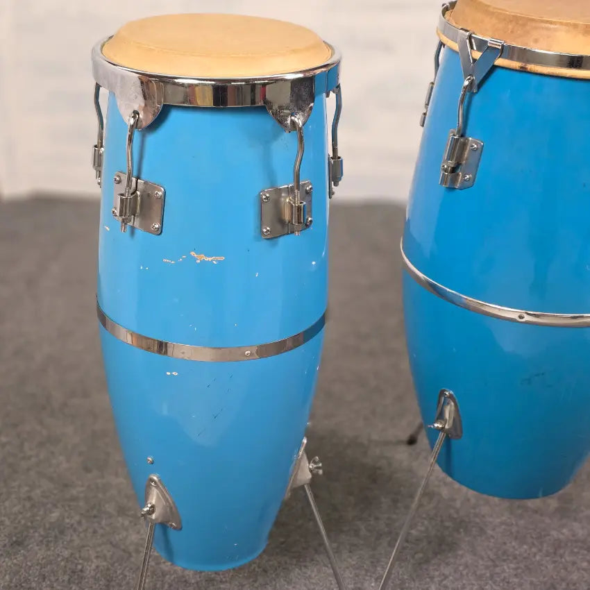 Used Vintage Mica-Sonic Congas Robins Egg Blue - Fair - Drum Center Of Portsmouth