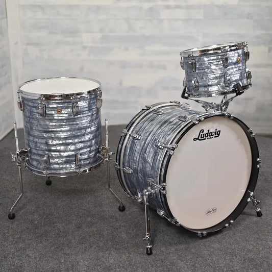 Used Ludwig Classic Maple FAB 3pc Drum Set Sky Blue - Very Good - Drum Center Of Portsmouth