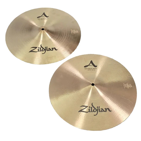 Used Zildjian A New Beat Hi Hat Cymbals 15" - Very Good - Drum Center Of Portsmouth