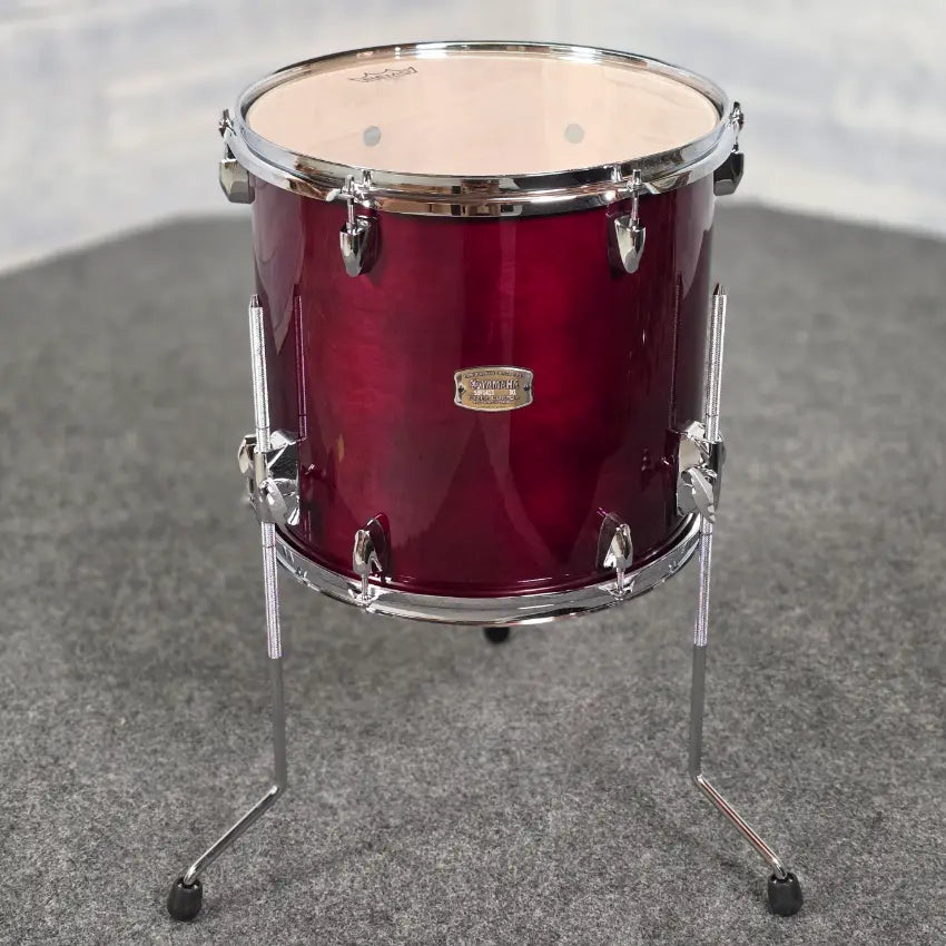 Used Yamaha Stage Custom Birch Floor Tom 14x13 Cranberry Red - Good - Drum Center Of Portsmouth