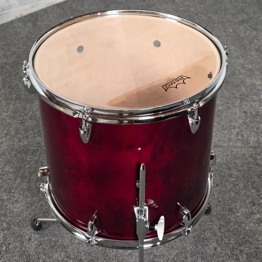 Used Yamaha Stage Custom Birch Floor Tom 14x13 Cranberry Red - Good - Drum Center Of Portsmouth