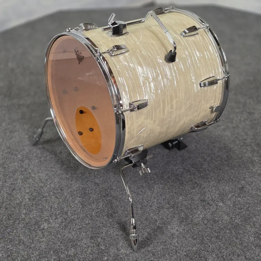 Used Vintage Ludwig Maple Floor Tom/Bass Drum 16x16 White Pearl - Very Good - Drum Center Of Portsmouth