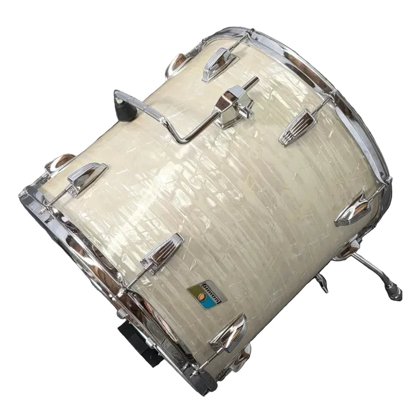 Used Vintage Ludwig Maple Floor Tom/Bass Drum 16x16 White Pearl - Very Good - Drum Center Of Portsmouth