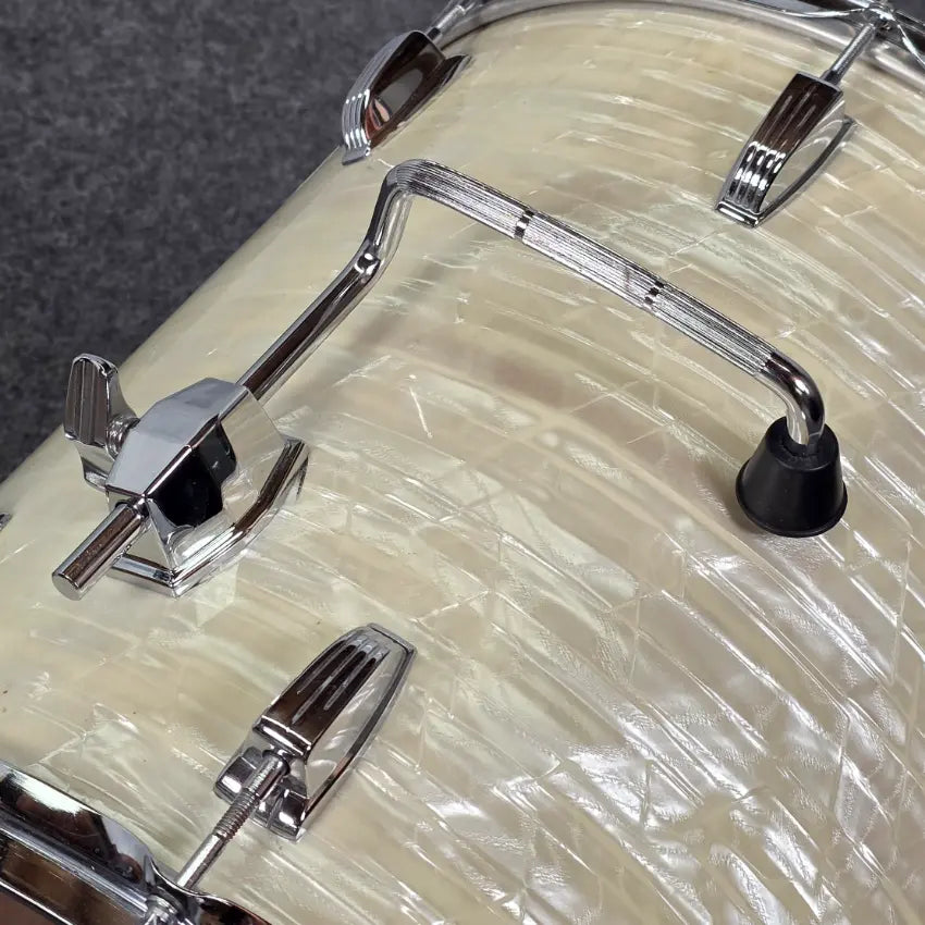 Used Vintage Ludwig Maple Floor Tom/Bass Drum 16x16 White Pearl - Very Good - Drum Center Of Portsmouth