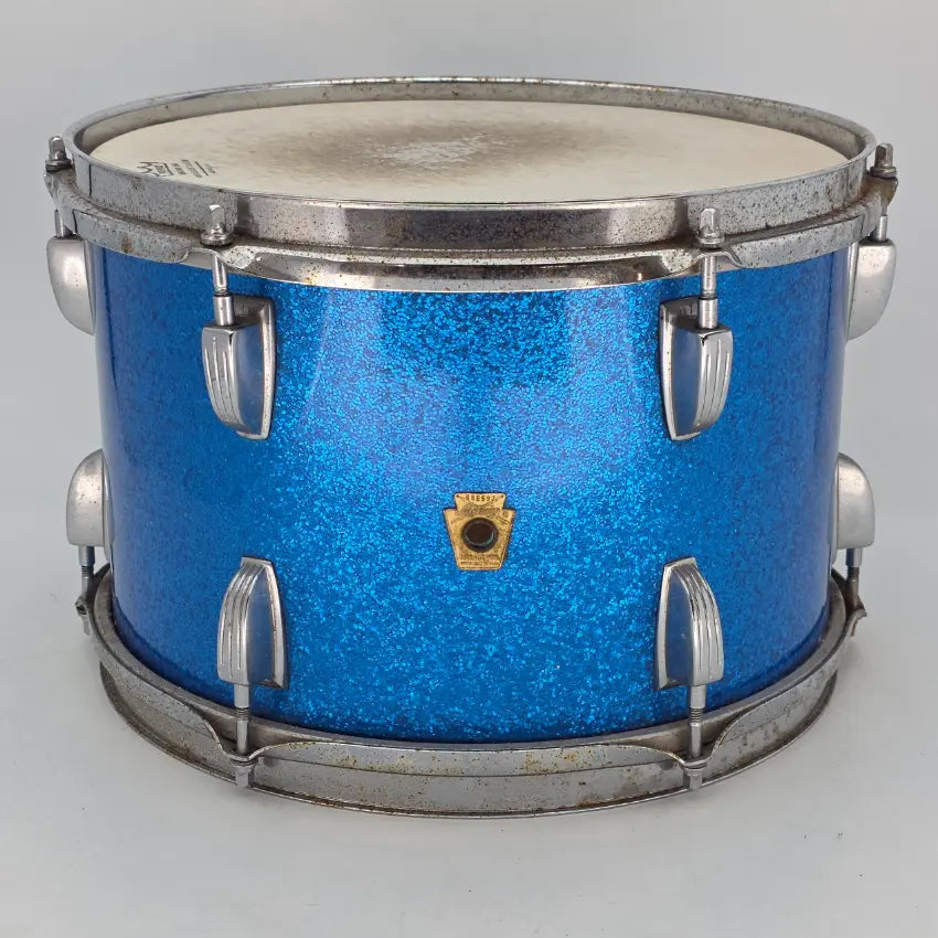 Used Vintage Ludwig Tom 12x8 Blue Sparkle - Fair - Drum Center Of Portsmouth