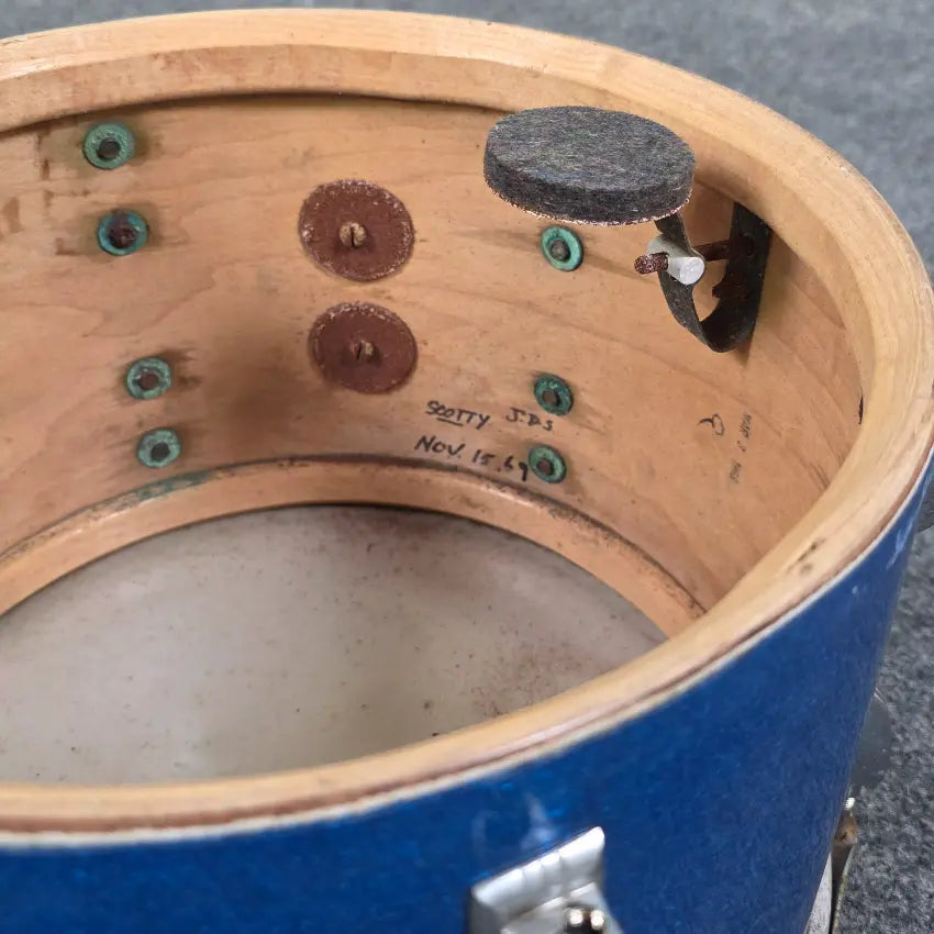 Used Vintage Ludwig Tom 12x8 Blue Sparkle - Fair - Drum Center Of Portsmouth