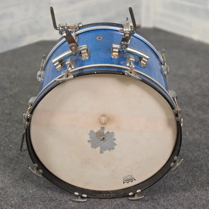 Used Vintage Ludwig Bass Drum 20x14 Blue Sparkle - Fair - Drum Center Of Portsmouth