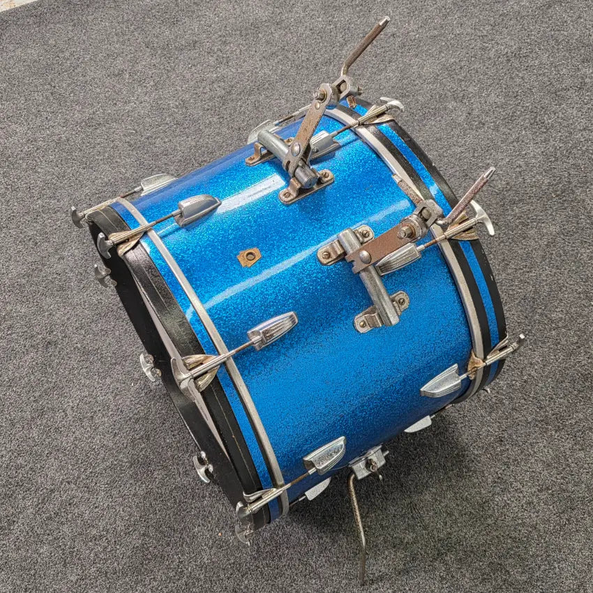 Used Vintage Ludwig Bass Drum 20x14 Blue Sparkle - Fair - Drum Center Of Portsmouth