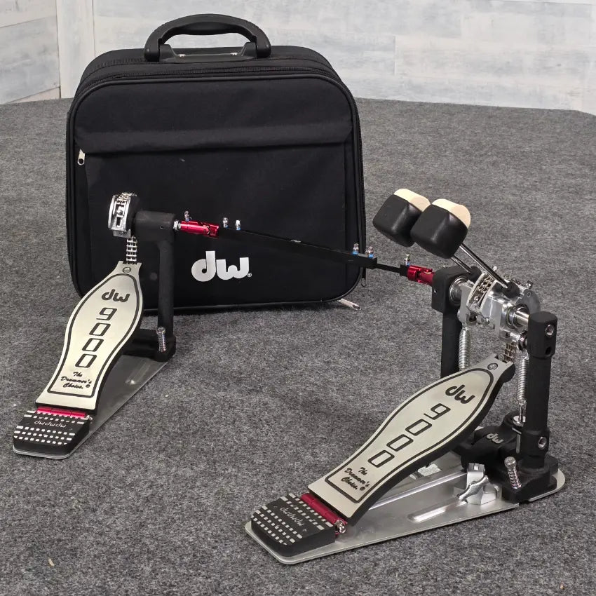 Used DW 9000 Double Bass Drum Pedal w/Case - Excellent - Drum Center Of Portsmouth