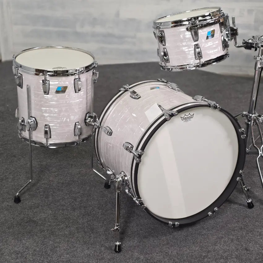 Used Ludwig Classic Maple 3pc Drum Set 70s White Marine Pearl - Very Good - Drum Center Of Portsmouth
