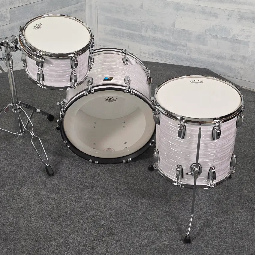 Used Ludwig Classic Maple 3pc Drum Set 70s White Marine Pearl - Very Good - Drum Center Of Portsmouth