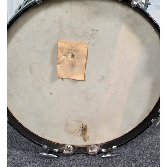 Used Vintage Gretsch '60s Round Badge Drum Set 18/13/16 Aqua Satin Flame - Good - Drum Center Of Portsmouth