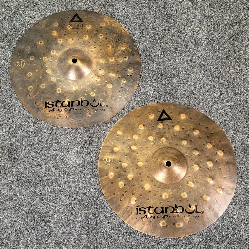 Used Istanbul Agop Xist Dry Dark Hi Hat Cymbals 13" - Very Good - Drum Center Of Portsmouth