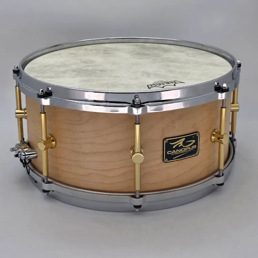 Used Canopus The Maple Snare Drum 14x6.5 Natural Oil - Very Good - Drum Center Of Portsmouth