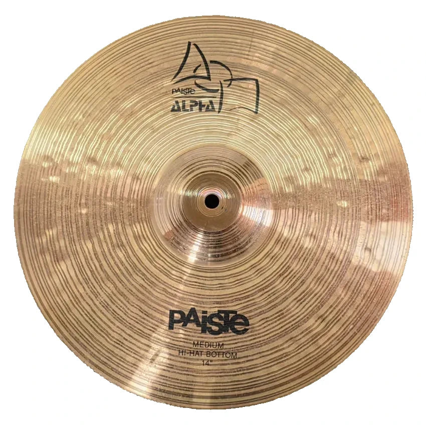 Used Paiste Alpha Medium Hi Hat Cymbal Bottom Only 14" - Fair - Drum Center Of Portsmouth