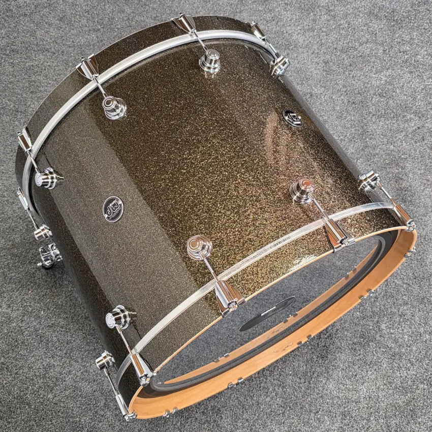 Used DW Performance 6pc Drum Set Pewter Sparkle w/Enduro Hard Cases - Very Good - Drum Center Of Portsmouth
